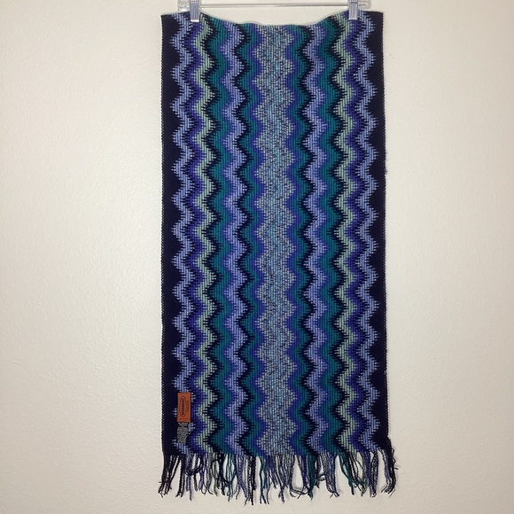 Missoni Accessories - Missoni Wool Blend Scarf Chevron Italy 17”x79”